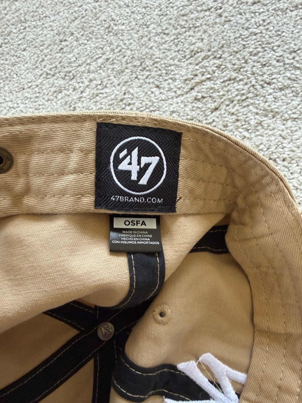 47 NY Baseball Hat in tan - Picture 4 of 4